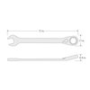 Tekton 1/2 Inch Reversible Ratcheting Combination Wrench WRN56010